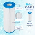 thumbnail image 4 of Unicel C-8413 Replacement 125 SqFt Pool Filter Cartridge, 148 Pleats, 4 of 10