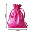 thumbnail image 3 of Efavormart 12PCS FUSHIA Satin Gift Bag Drawstring Pouch Wedding Favors Bridal Shower Candy Jewelry Bags - 5"x7", 3 of 11
