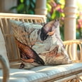 thumbnail image 4 of Throw Pillow Cover - 1 Piece Decorative Twin Birds Printed Design Cushion Case for Home Decor Sofa Couch Chair Bed Patio Living Room Bedroom Car Office - 18x18 Inches, 4 of 9