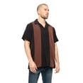 thumbnail image 3 of G-Style USA Men's Two Tone Retro Button Down Bowling Shirts, 3 of 5