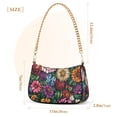 thumbnail image 3 of FORMRS Womens Shoulder Bag with Chain Strap Clutch Purse Cute Tote Handbag, Vibrant Flowers Pattern, 3 of 7