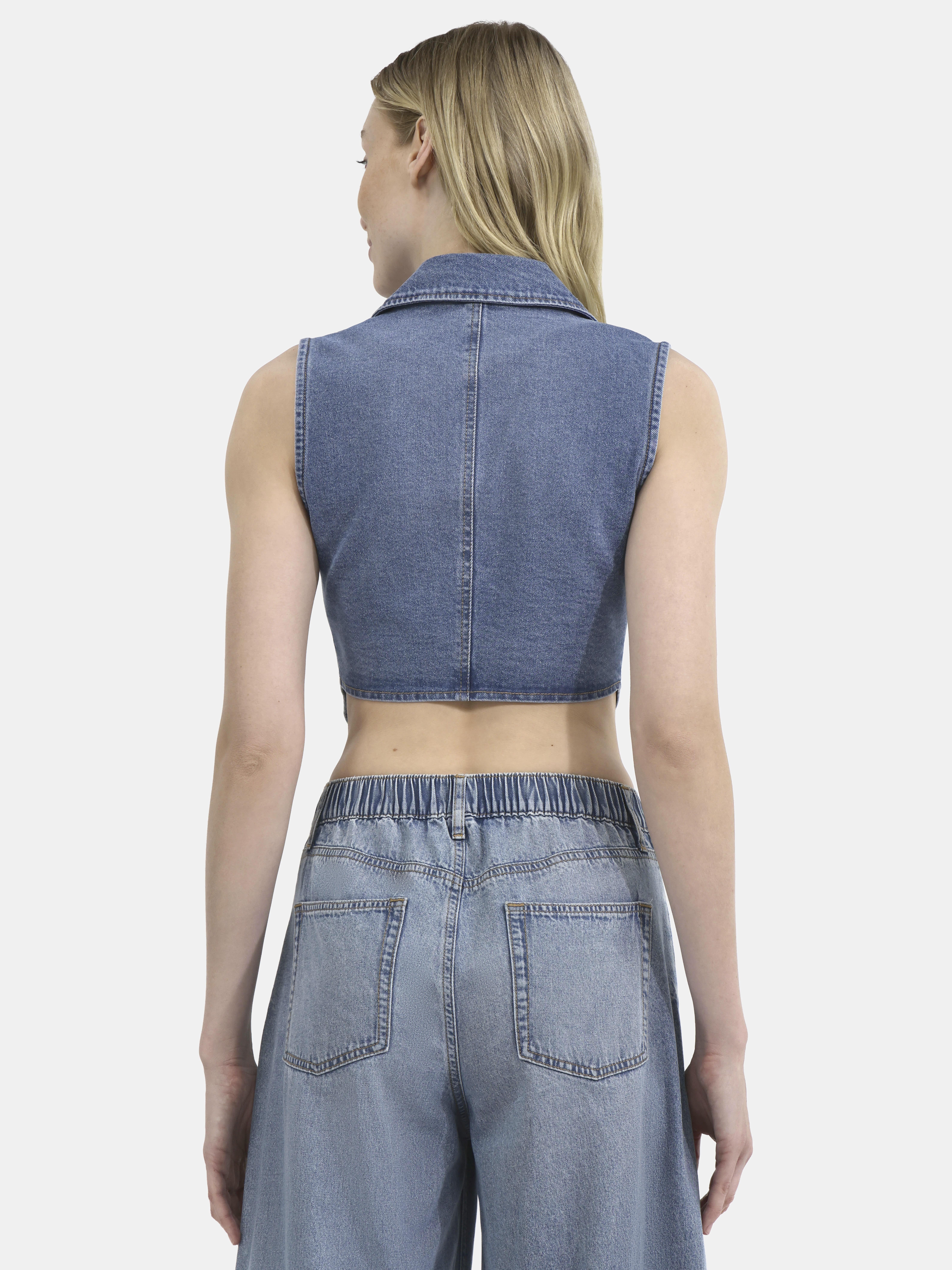 Madden NYC Women's Denim Vest, Sizes XXS-XXL