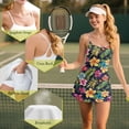 thumbnail image 6 of Garronmavis Hawaiian Floral Golf Dress for Women Athletic Size XS Spaghetti Strap Tennis Dress Built in Shorts A Line Underneath Athletic Dresses Floral Print Outfits, 6 of 7