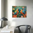 thumbnail image 4 of COMIO Parrot Paintings Canvas Wall Art Hawaii Parrot Bird Picture Artwork Tropical Leaves Animal Print Poster for Home Living Room Bedroom Wall Decor Framed Ready to Hang, 4 of 5
