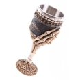thumbnail image 4 of Copa de vino gótico Hugo 200ml de acero Inoxidable con Decoración de Barra de Garra, 4 of 6