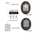 thumbnail image 3 of Miumaeov 2pcs Modern Crystal Pendant Light Chandelier Kitchen Island Hang Ceiling Lamp Fixture, 3 of 11
