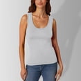 thumbnail image 2 of LILIYA Womens Tank Tops Loose Fit Casual Solid Summer Tank Tops Adjustable Straps Fitted Square Neck High Strechy Sleeveless Camisoles for Women Button Casual Henley Tops Shirts, 2 of 5