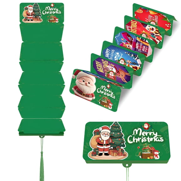 CCOCC 10-Count Christmas Red Envelope Cards-Surprise Party Design Christmas Money Cards with Envelopes- Money Box&Gift Storage for Christmas Holiday Gifting