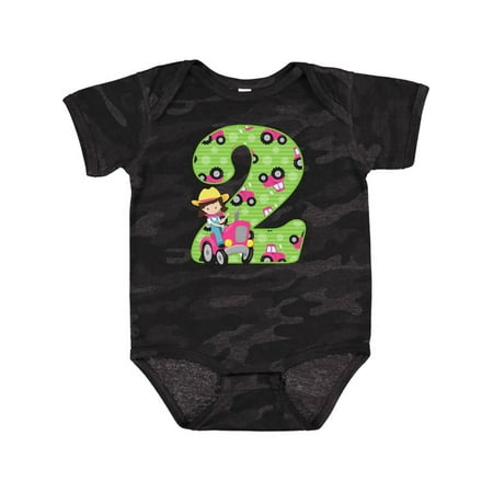 

Inktastic Tractor Girl 2nd Birthday Gift Baby Girl Bodysuit