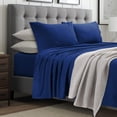 thumbnail image 2 of Tribeca Living  1000 Thread Count Egyptian Cotton Extra Deep Pocket Bed Sheet Set Queen - Classic Blue, 2 of 5