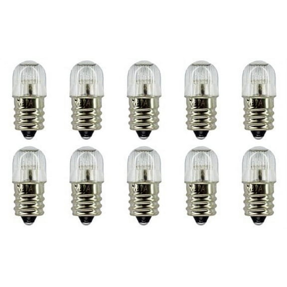 CEC Industries B7A-P (Amber) Bulbs, 105 to 125 V, 0.25 W, E12 Base, T-4.5 shape (Box of 10)
