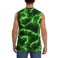 thumbnail image 4 of Gaeub Green Lightning Men's Sleeveless Muscle Shirts Workout Tank Tops, Odor Protection and Comfortable - X-Large, 4 of 8