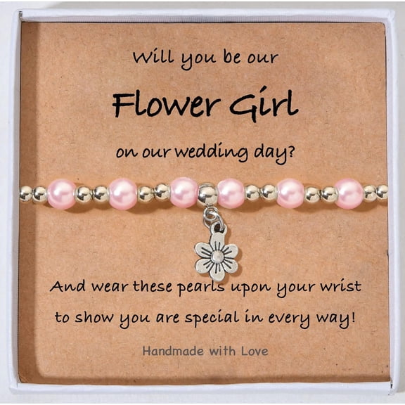 NICKSUN Flower Proposal Gifts, Thank You Bridesmaid Cute Stretchy Bracelet Gifts for Women On Wedding Day