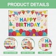6Pcs Happy Birthday Placemats 11.8x17.7 Rectangle Table Mats NonSlip