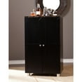 thumbnail image 3 of Metro Black Wood and Marble Bar Cabinet, 3 of 8