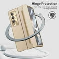 thumbnail image 6 of Elehold Rugged Case for Samsung Galaxy Z Fold 3 7.6 inch 5G 2022 Cover, Hard PC and Soft TPU with Full Body Shockproof Screen Protector Hinge Protection Kickstand Support Wireless Charging Case,Gold, 6 of 8