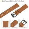 thumbnail image 5 of Uxcell Quick Release Grain Leather Watch Band 22mm Width Light Brown Black, 5 of 6