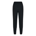 thumbnail image 6 of Summer High Waisted Pants Imitation Cotton Linen Wide Leg Trousers for Women Office Work Casual Sportswear with Pockets Professional Style Gifts | CSEONE,Black L, 6 of 9