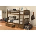 thumbnail image 3 of Bowery Hill Twin Wood Bunk Bed with Storage Drawers in Walnut Brown-Mattress Not Included, 3 of 7