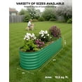 thumbnail image 2 of Adoolla Outdoor Galvanized Raised Garden Bed, Oval Elevated Planter Box for Growing Vegetables Flowers and Herbs, 2 of 7