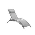 thumbnail image 2 of Ainfox Set of 2 Patio Lounge Chairs Adjustable Chaise Lounges Recliner for Patio, Garden, Backyard, Beach,Poolside(Gray), 2 of 9