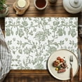 thumbnail image 3 of Sage Green Placemats Set of 6 Washable Table Mats for Kitchen Dining Table, Cotton Linen Place Mats for Indoor Outdoor Parties Holiday Decoration, Spring, 3 of 4