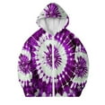 thumbnail image 2 of UQJfacai Girls Oversized Hoodie Full Zip Fleece Jacket Kids Y2k Trendy Floral Printed Long Sleeve Hooded Sweatshirts Casual Fall Clothes for Teens 4-12 Years, 2 of 5