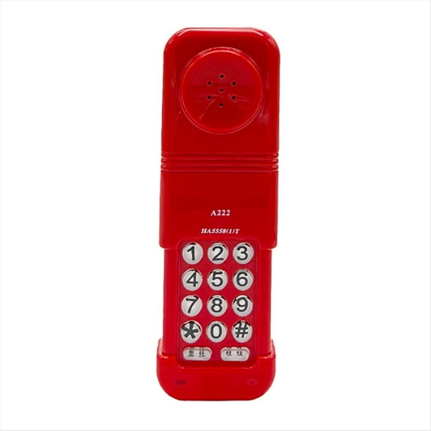Teléfono Fijo para Hotel, Teléfono de Sobremesa con Cable y Tapas Telescópicas y Función de Remarcación.