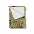 thumbnail image 2 of Flower Soft Flannel Fleece Blanket, Colorful Sketchy Hand Drawn Plants Leaves Swirls Nature Themed Khaki Backdrop Print, Cozy Plush for Indoor and Outdoor Use, 50" x 60", Multicolor, by Ambesonne, 2 of 6
