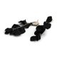 thumbnail image 5 of Pendientes colgantes para mujer con flecos largos y pétalos de rosa, pendientes colgantes con borlas, color blanco, 5 of 5