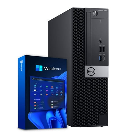 Restored Dell OptiPlex 5060 - Windows 11 Desktop Computer | Intel Core i5-8600 Six Core (4.3GHz Turbo) | 16GB DDR4 RAM | 500GB SSD + 1TB HDD | WiFi + Bluetooth | Home or Office PC (Refurbished)