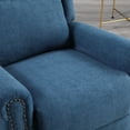 thumbnail image 4 of Dinosisco Swivel Glider Rocker for Nursery, Wingback Upholstered Nursery Recliner in Blue, 4 of 5
