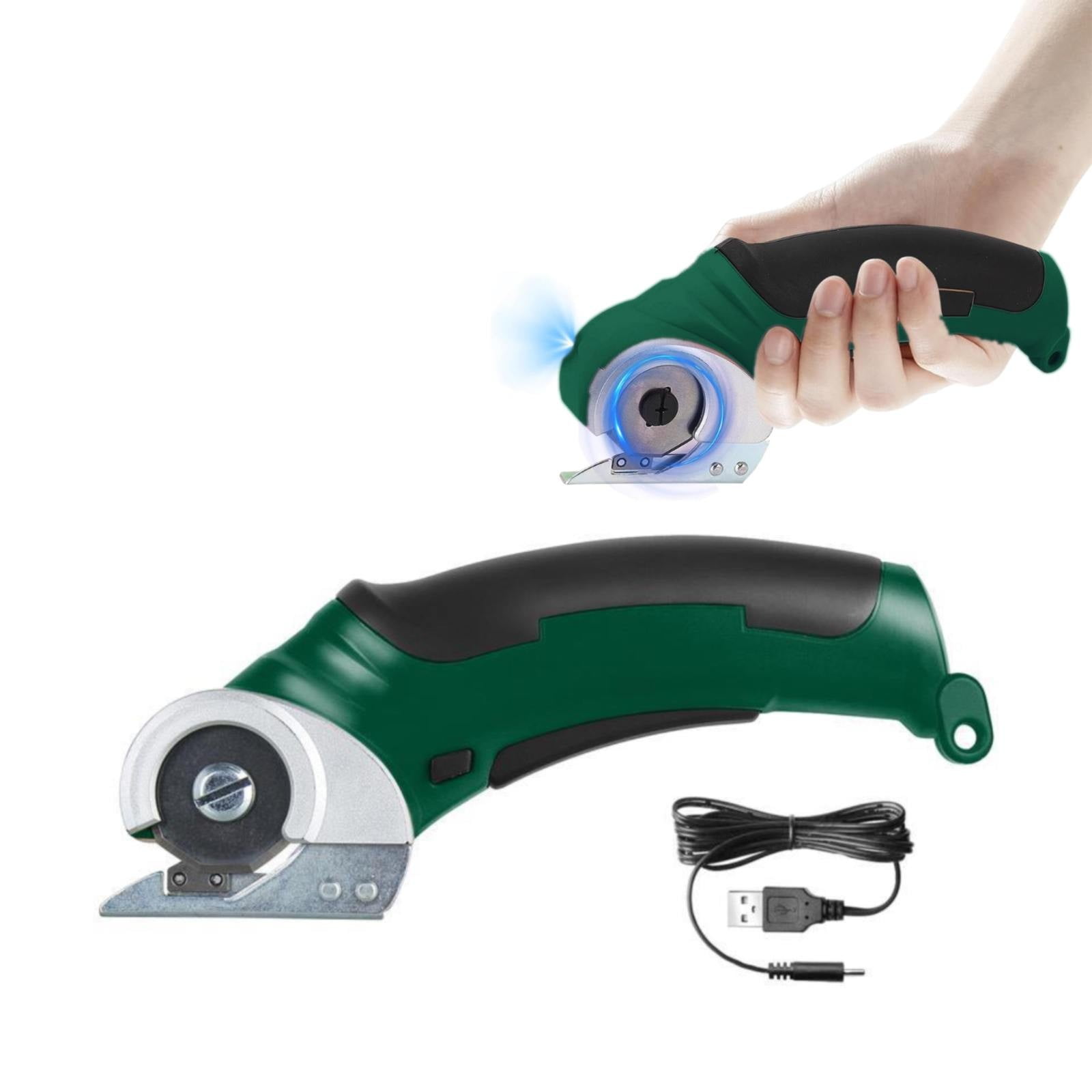 kjfeif 2025 Upgraded Scissors, Cordless Fabric Cutter, Handheld Portable Rechargeable Carpet Cutter, 240 Cardboard Cutter, Scissors for Cutting Fabric, Carpet, Leather