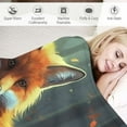 thumbnail image 3 of COMIO Fox Blanket Cute Forest Fox Decor Throw Blanket Gifts for Girls Boys Fox Lover Winter Couch Bedding Super Warm Soft Plush Lightweight Flannel Blanket for Kids Adults Men Women, 3 of 6