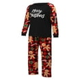 thumbnail image 2 of POINTERTECK Pyjamas de Noël Assortis pour la Famille Manches Longues Lettres Raglan Hauts + Ensemble de Pantalons Dessin Animé, 2 of 7