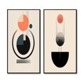 thumbnail image 2 of Designart "Retro Minimalist Moon Harmony Lovely Rhythms IV" Transitional Framed Wall Art Set Of 2 - Abstract Gold Framed Wall Art Set Of 2, 2 of 6