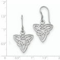 thumbnail image 2 of Sterling Silver Rhodium-Plated Polished Celtic Knot Dangle Earrings (33 X 19) Made In Thailand qe11976, 2 of 2