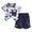 Navy, variant on Boys Clothes Toddler Kids Baby Outfits Sets Summer Cotton Round Neck Printed Short Sleeve Casual 1t 2t 3t 4t 5t 6t Boys' Clothing T-shirt Shorts 2-Piece