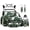 Cartoon Crocodile Off-Road Vehicle, variant on Xixirimido Excavator Grey Tire Track Camo 6 in 1 Kids Backpack Set with Insulated Lunch Bag Pencil Case Water Bottle Sleeve Keychain Bookmark, 17 Inch School Bookbag for Boys Back to School
