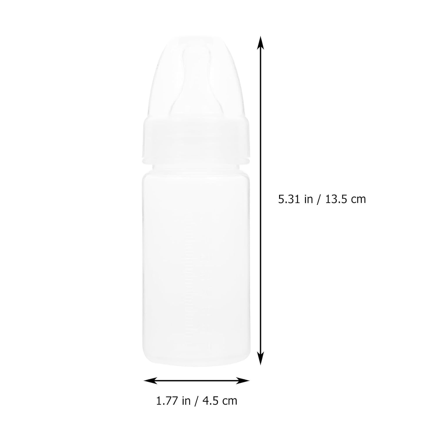 ABCISI 15 Pcs Newborn Disposable Milk Bottles Babies Supple Milk Bottles Classic Clear Neck Bottles (White)
