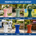 Cocktail Table Covers-spandex Round High Top Cloths Party Aqua Blue ...