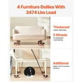 thumbnail image 2 of Furniture Dolly Heavy Duty Furniture Mover with 5 Wheels, 3474 lbs Load Capacity, Carbon Steel Construction, Non-Slip Pads, One-Click Braking, Easy Home Moving Tool for Sofas, Refrigerators, 2 of 10