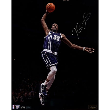 Kevin Durant Signed Oklahoma City Thunder Lightning 16X20 Photo (Panini Auth) LE/35