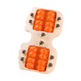thumbnail image 4 of Rodillo de masaje de pies doble, regalo estilo pata de gato para mujeres y hombres, masaje Shiatsu Naranja, 4 of 8