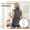 thumbnail image 2 of SUNNY HEAT Waist Long Back Electric Heating Pad 26x35 Inches, Electric Back Pain Relief, 5 Heat Settings with Auto Shut Off, Soft Flannel, Gray (1 Piece), 2 of 5