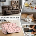 thumbnail image 5 of Xoenoiee Strawberry Floral Print 8 Pieces Recliner Sofa Covers Stretch Soft 3 Seats Couch Cover Anti-Slip Sofa Slipcover Furniture Protector with Elastic Bottom for Kids Pet, 5 of 7