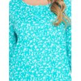 thumbnail image 5 of Casual Nights Women's Henley Nightshirts Set of 2, Floral 3/4 Sleeve Nightgowns & Solid Sleepwear Shirt, 5 of 6