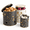 Terazzo-Potato, Onion, Garlic Set, variant on Metal Potato And Onion Storbin Set Of 3 With Garlic Keeper - Vintkitchen Canisters Vegetable Containers Farmhouse Rustic Pantry O