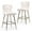 Beige 2 Pack, variant on Bar Stools Set of 2, Velvet Counter Height Bar Stools with Metal Legs, Button Tufted and Nailheads Trim, Wing-Back Bar Chairs for Kitchen Island Dining Room Pub
