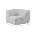 thumbnail image 3 of Meridian Furniture Miramar Grey Durable Linen Textured Corner, 3 of 7